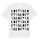 White t-shirt med Loftås ordlek t-shirt