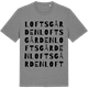 Mid Heather Gray t-shirt med Loftsgården ordlek t-shirt