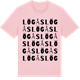 Pink Cotton t-shirt med Lögås ordlek t-shirt