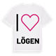Jag älskar Lögen t-shirt stort tryck