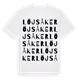White t-shirt med Löjsåker ordlek t-shirt