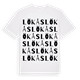 White t-shirt med Lökås ordlek t-shirt