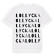 White t-shirt med Lollycka ordlek t-shirt