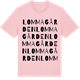 Pink Cotton t-shirt med Lommagården ordlek t-shirt