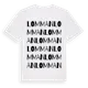 White t-shirt med Lomman ordlek t-shirt