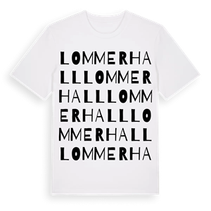 Lommerhall ordlek t-shirt – ekologisk bomull t-shirt från Pinshirt