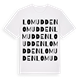 White t-shirt med Lomudden ordlek t-shirt