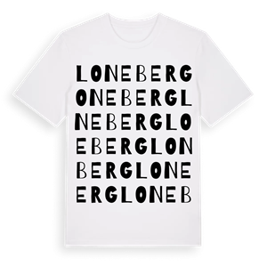 Loneberg ordlek t-shirt – ekologisk bomull t-shirt från Pinshirt