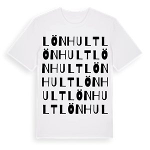 Lönhult ordlek t-shirt – ekologisk bomull t-shirt från Pinshirt