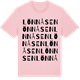Pink Cotton t-shirt med Lönnåsen ordlek t-shirt
