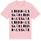 Pink Cotton t-shirt med Lönndalsskär ordlek t-shirt