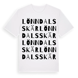 Lönndalsskär ordlek t-shirt – ekologisk bomull t-shirt från Pinshirt