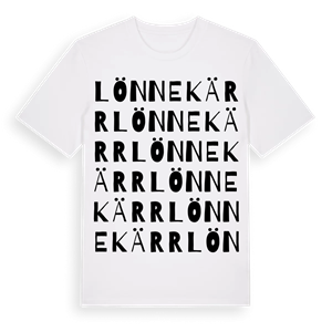 Lönnekärr ordlek t-shirt – ekologisk bomull t-shirt från Pinshirt