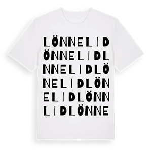 Lönnelid ordlek t-shirt – ekologisk bomull t-shirt från Pinshirt