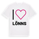 White t-shirt med Jag älskar Lönns t-shirt stort tryck