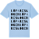 Blue Soul t-shirt med Löpareskogen ordlek t-shirt