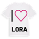 Jag älskar Lora t-shirt stort tryck