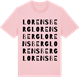 Pink Cotton t-shirt med Lorensberg ordlek t-shirt