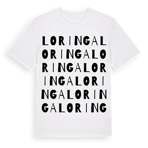 Loringa ordlek t-shirt – ekologisk bomull t-shirt från Pinshirt