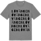 Mid Heather Gray t-shirt med Lövängen ordlek t-shirt