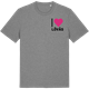 Mid Heather Gray t-shirt med Jag älskar Lövås t-shirt litet tryck