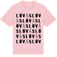 Pink Cotton t-shirt med Lövås ordlek t-shirt