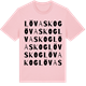 Pink Cotton t-shirt med Lövaskog ordlek t-shirt