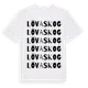 White t-shirt med Lövaskog ordlek t-shirt