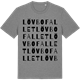Mid Heather Gray t-shirt med Lövbofallet ordlek t-shirt