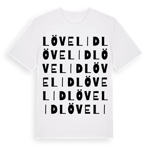 Lövelid ordlek t-shirt – ekologisk bomull t-shirt från Pinshirt