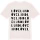 Vintage White t-shirt med Lövelund ordlek t-shirt