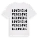 White t-shirt med Lovene ordlek t-shirt