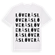 White t-shirt med Löverås ordlek t-shirt