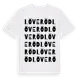 White t-shirt med Löveröd ordlek t-shirt