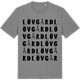 Mid Heather Gray t-shirt med Lövgård ordlek t-shirt