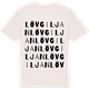 Vintage White t-shirt med Lövgiljan ordlek t-shirt