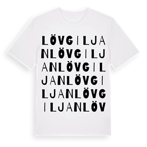 Lövgiljan ordlek t-shirt – ekologisk bomull t-shirt från Pinshirt