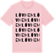 Pink Cotton t-shirt med Lövhem ordlek t-shirt