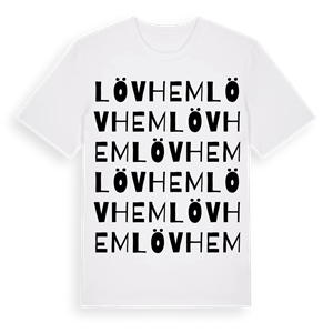 Lövhem ordlek t-shirt – ekologisk bomull t-shirt från Pinshirt