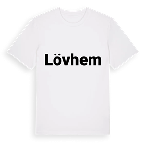 Lövhem fetstil t-shirt – ekologisk bomull t-shirt från Pinshirt