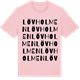 Pink Cotton t-shirt med Lövholmen ordlek t-shirt