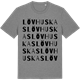 Mid Heather Gray t-shirt med Lövhuskas ordlek t-shirt