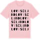 Pink Cotton t-shirt med Loviselund ordlek t-shirt