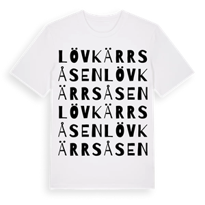 Lövkärrsåsen ordlek t-shirt – ekologisk bomull t-shirt från Pinshirt