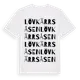 White t-shirt med Lövkärrsåsen ordlek t-shirt