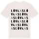 Vintage White t-shirt med Lövkas ordlek t-shirt