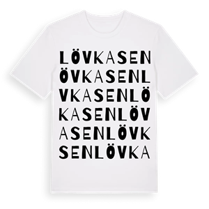 Lövkasen ordlek t-shirt – ekologisk bomull t-shirt från Pinshirt