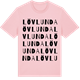 Pink Cotton t-shirt med Lövlunda ordlek t-shirt