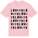 Pink Cotton t-shirt med Lövmyr ordlek t-shirt