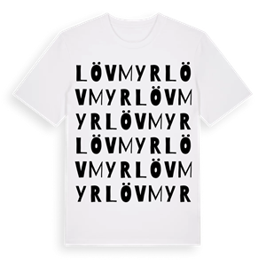 Lövmyr ordlek t-shirt – ekologisk bomull t-shirt från Pinshirt